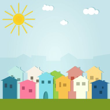 Kiralık / Satılık Sahil Evleri. Gayrimenkul kavramı, City Haze. Ayçiçekleri