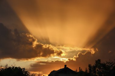 Gün batımında güzel gökyüzü