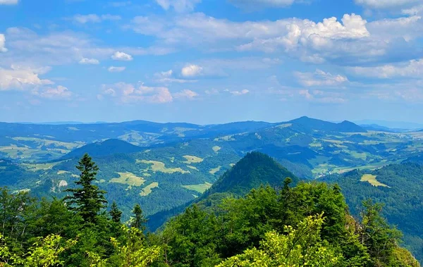 小さな国立公園 夏のポーランドの山々の風景 — ストック写真