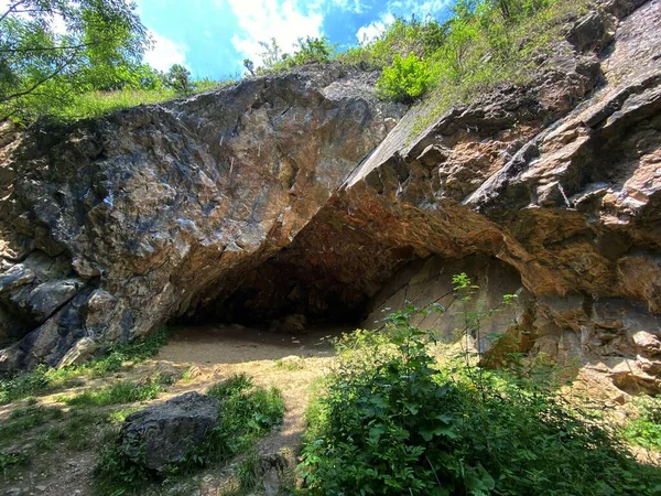 Jaskinia Obazowa Wąwozie Biaka Polska — Zdjęcie stockowe