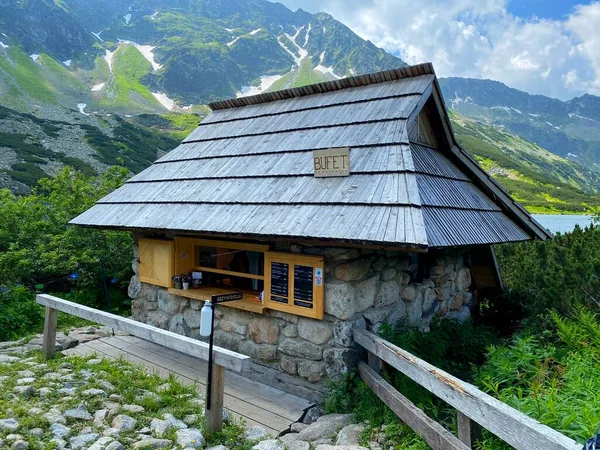 Winkel Het Tatra Gebergte Vallei Van Vijf Poolse Vijvers — Stockfoto