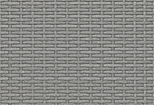编织纹理图案人造藤条灰色均匀无缝背景 — 图库照片