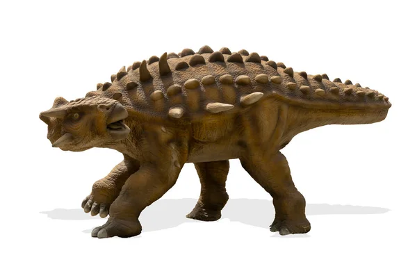 Ankylosaurus Isolerad Vit Bakgrund Ankylosaurus Ett Växtätande Släkte Bepansrade Dinosaurier — Stockfoto