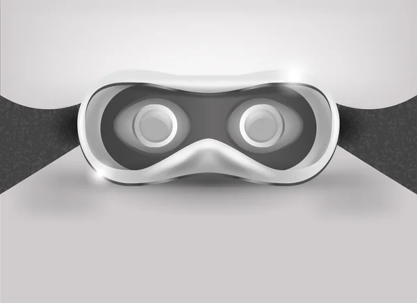 Okulary dla wirtualnej rzeczywistości w 3d. Widok z przodu. — Wektor stockowy