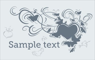 Beyaz arka plan üzerinde izole kalp desen. Vektör