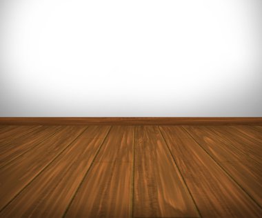 duvar ve ahşap yerde Oda