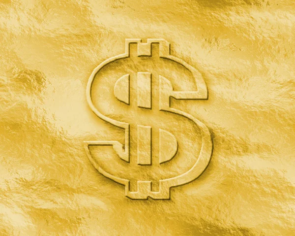 Gold-Dollar-Zeichen — Stockfoto