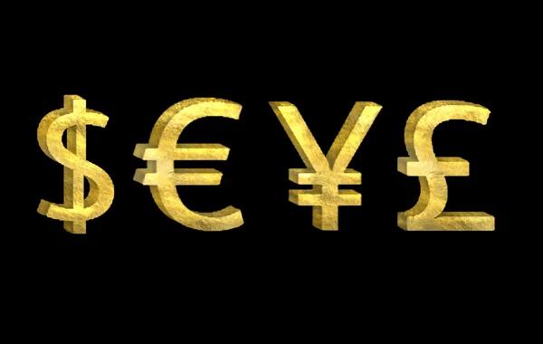 Goldenes Währungssymbol — Stockfoto