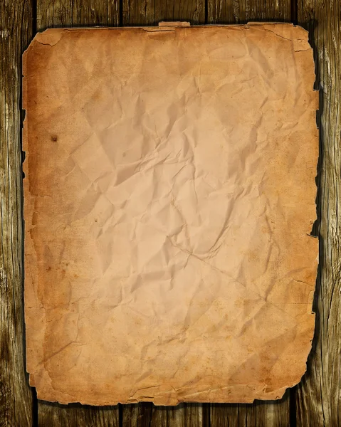 Gammalt papper på äldre trä — Stockfoto