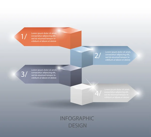 Modèle pour infographie ou web design — Image vectorielle