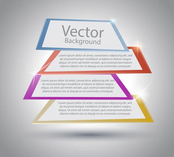 Zestaw błyszczący transparent — Wektor stockowy