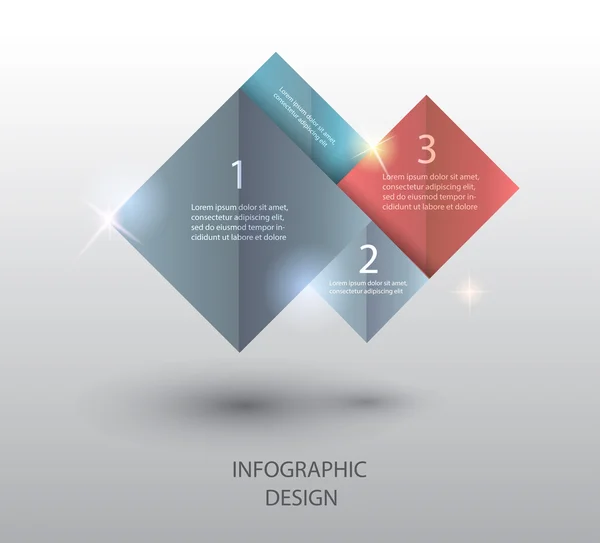 Vorlage für Infografik oder Webdesign — Stockvektor