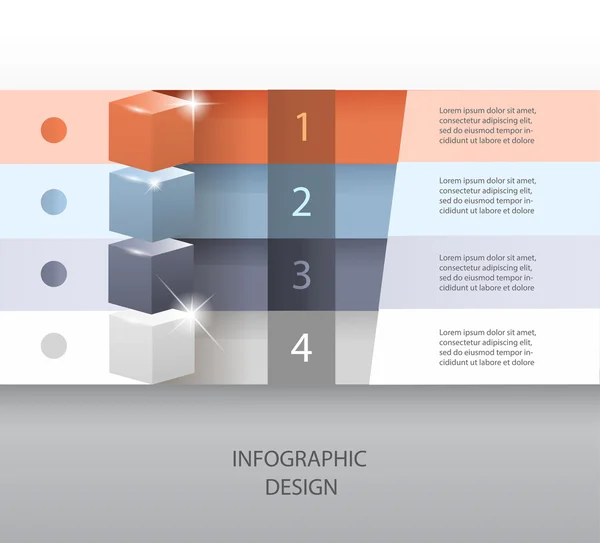 Modèle pour infographie ou web design — Image vectorielle