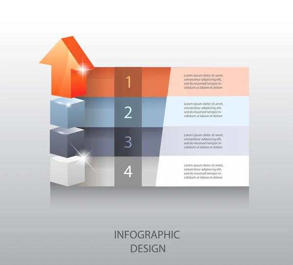 Modèle d'infographie et de présentation — Image vectorielle