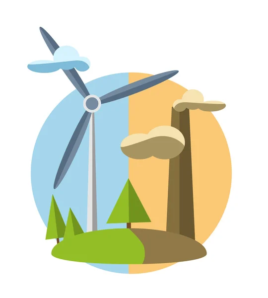 绿色能源的图标 — 图库矢量图片