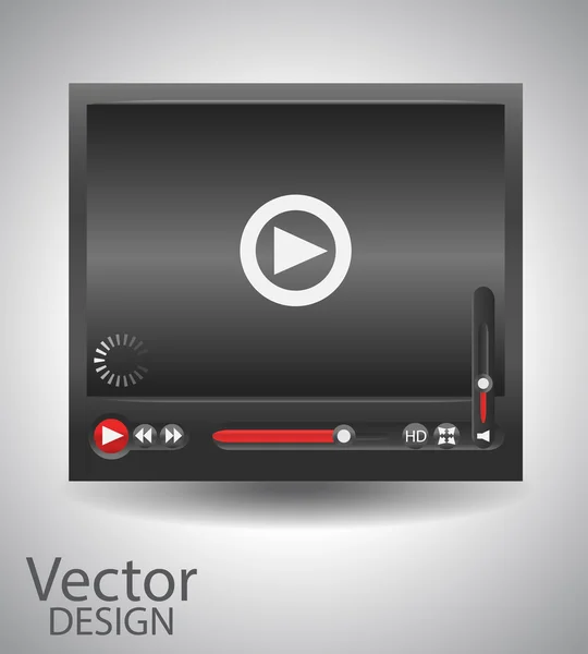 Conception de lecteur vidéo — Image vectorielle