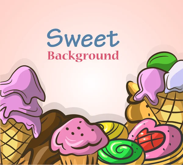 Absztrakt háttér édességek — Stock Vector