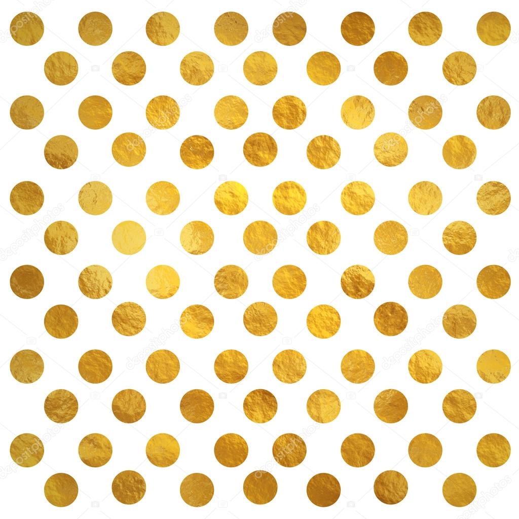 Gold White Polka Dot Pattern