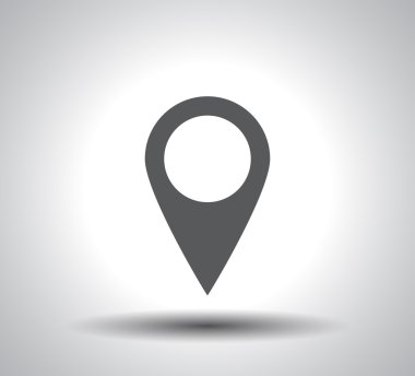 harita işaretçisi düz simgesi