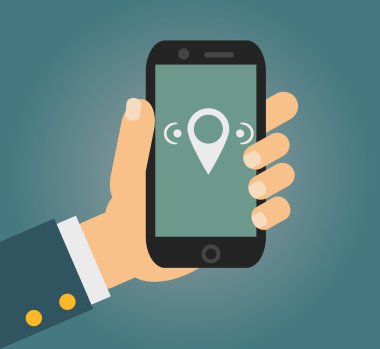 Hareket eden telefon ile ücretsiz wi fi işareti