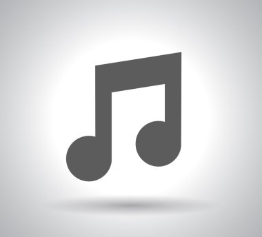Düz tasarım müzik simgesi