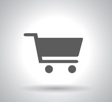 Alışveriş sepeti simgesini düz tasarım