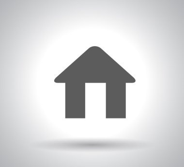 düz tasarım ev simgesini