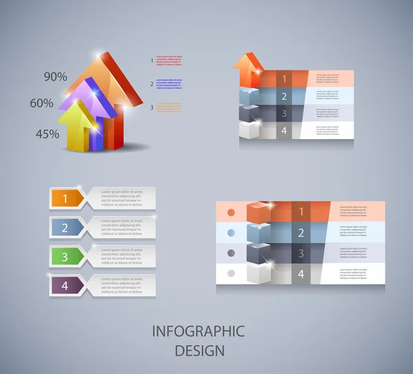 Gestaltungselemente für Infografik oder Präsentation — Stockvektor