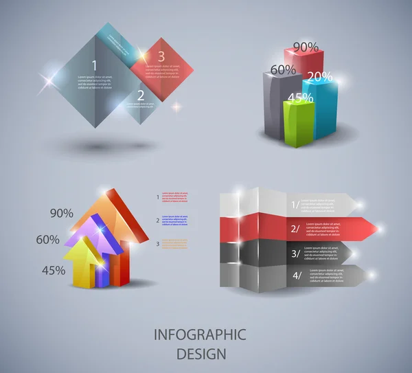 Elementos de design para infográfico ou apresentação — Vetor de Stock