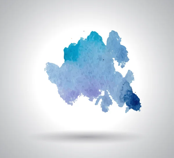 Tache aquarelle turquoise — Image vectorielle