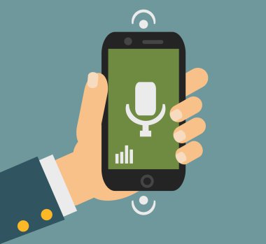 hareket eden telefon içinde düz stil
