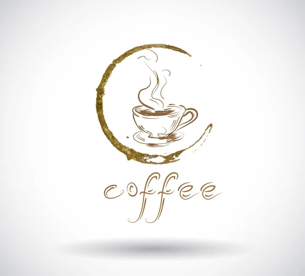 Kahve tasarım şablonu — Stok Vektör