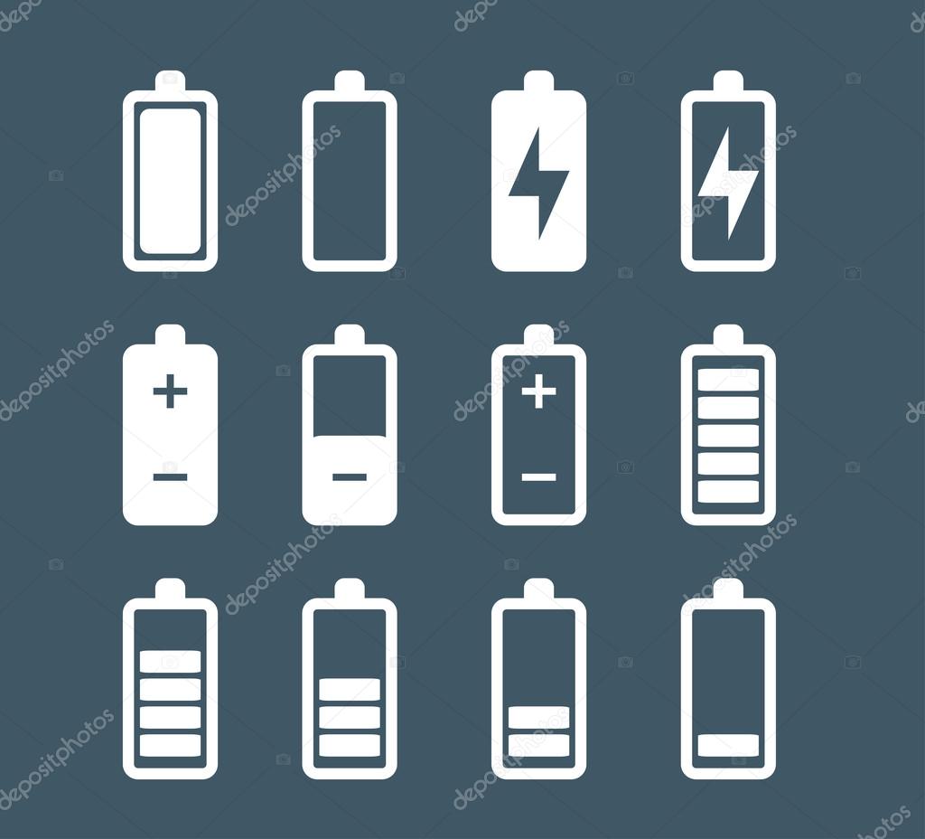 Set of battery charge level indicators