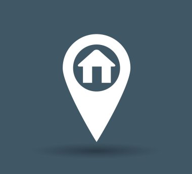 Harita işaretleyici ev simgesi