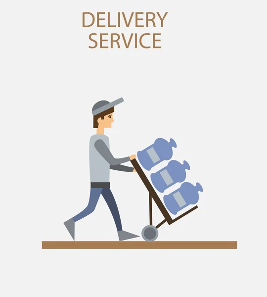 Delivery person freight logistic  industry — Stock Vector