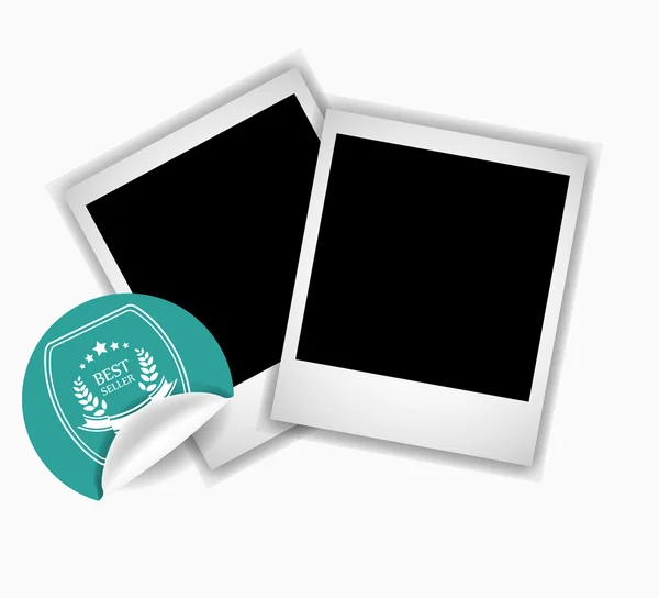 Retro photo frames    of sale tag — Stock Vector