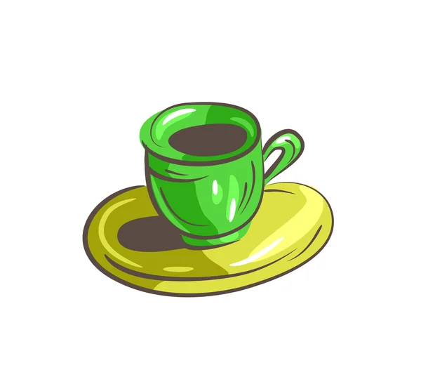 Чашка (кружка) горячего напитка — стоковый вектор