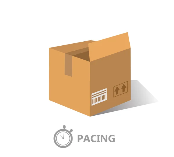 Opened Carton Box — Stock Vector