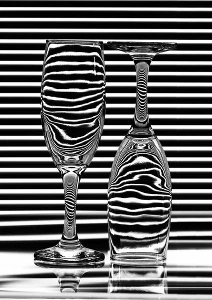 Two empty glasses — Stock Photo, Image