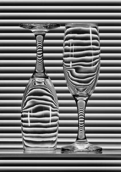 Twee lege glazen — Stockfoto