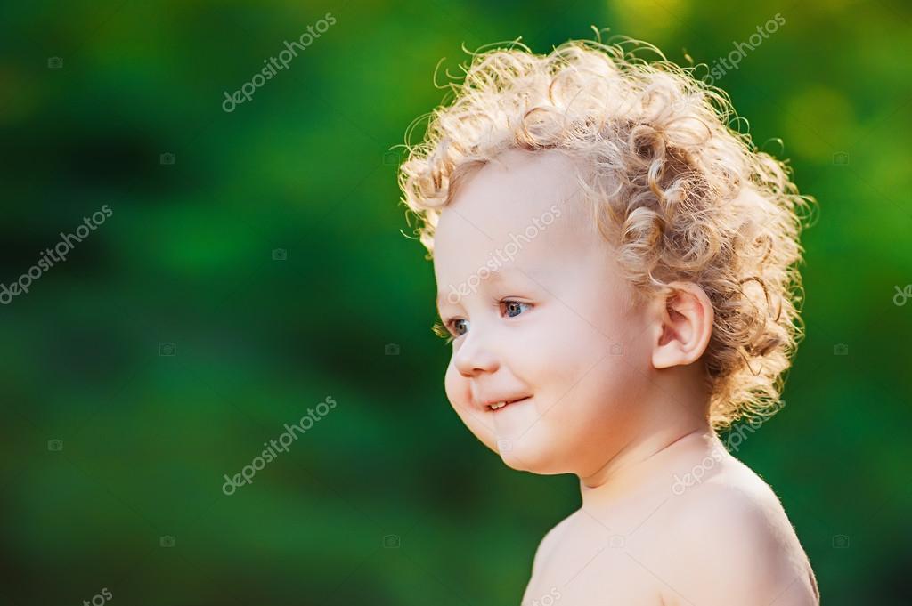 Little Boy With Blond Curly Hair Stock Photo C Chirtsova 53768373