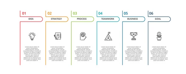 Creatief Concept Voor Infographic Met Stappen Opties Onderdelen Processen — Stockvector