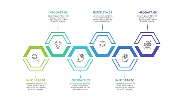 Chronologie Avec Éléments Modèle Infographique Pour Web Les Affaires Les — Image vectorielle