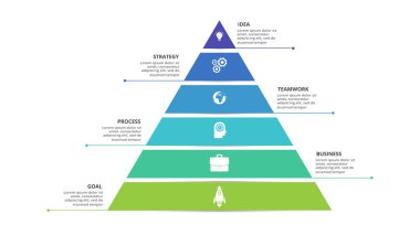 6 adım, seçenek, parça veya süreçle bilgi için yaratıcı bir kavram.