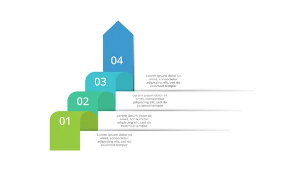 Concepto Creativo Para Infografía Con Pasos Opciones Piezas Procesos — Vector de stock