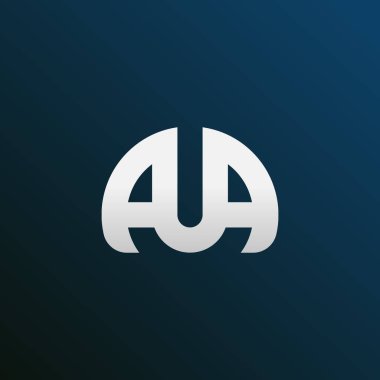 başlangıç aa veya aua logo tasarım kavramı