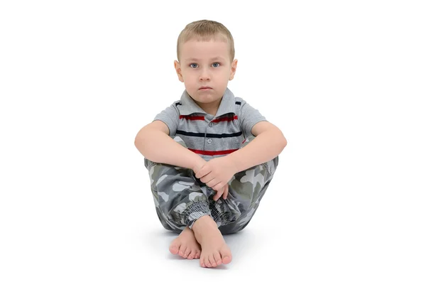 Niño aislado sobre un fondo blanco — Foto de Stock