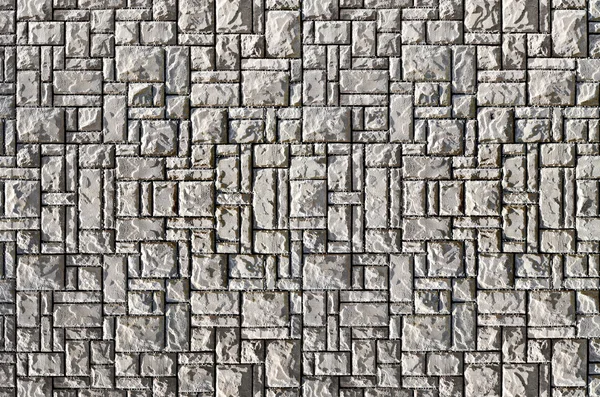 Texture of a wall built of granite stones — Stock Photo, Image