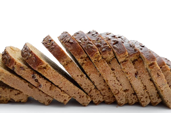 Baking Fresh Bread Isolated White Background — Stock Photo, Image