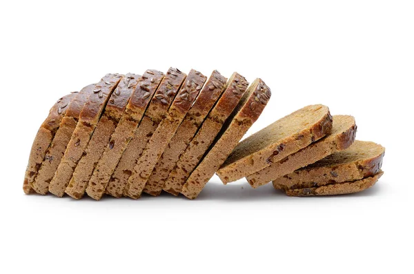 Ψήσιμο Φρέσκο Ψωμί Που Απομονώνεται Λευκό Φόντο — Φωτογραφία Αρχείου